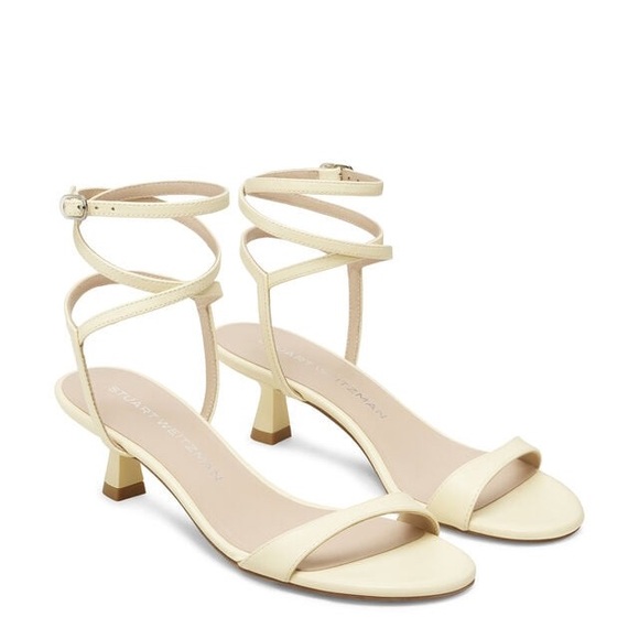 Stuart Weitzman nudist wrap 50 sandal in butter yellow - Picture 1 of 12